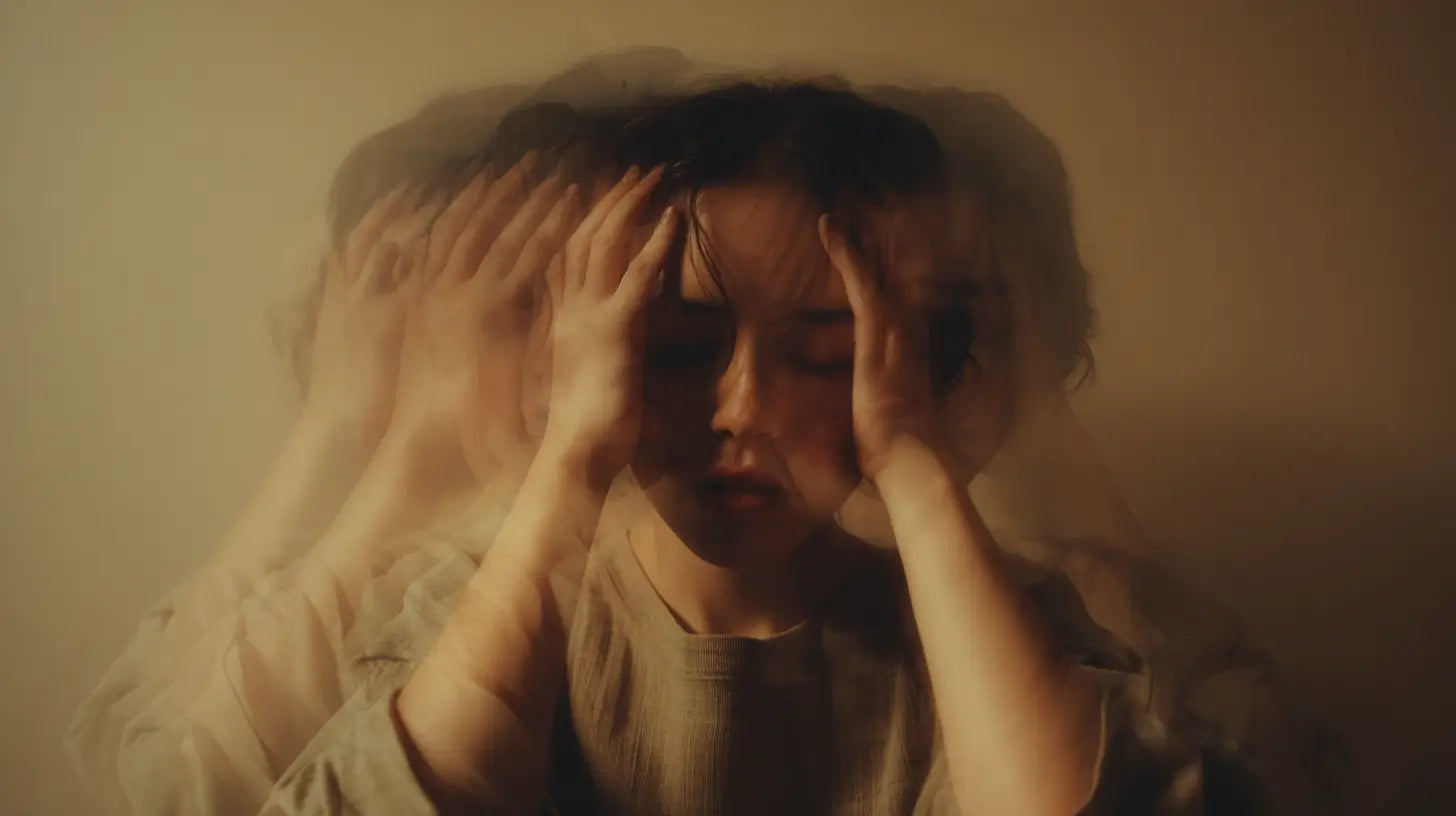 Eine Frau vor der Dosierung von CBD Öl bei Panik