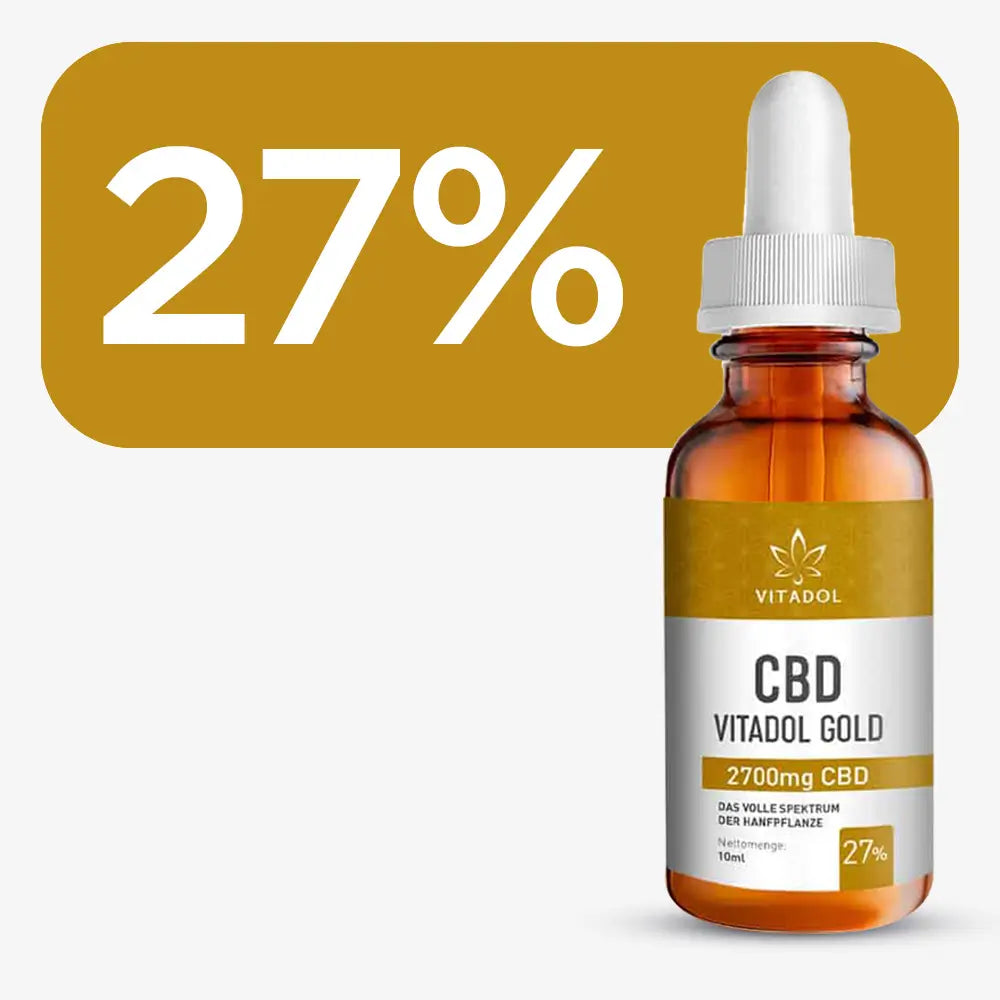 Produktansicht Vitadol Gold Bio CBD Öl 27,2 Prozent 10 ml