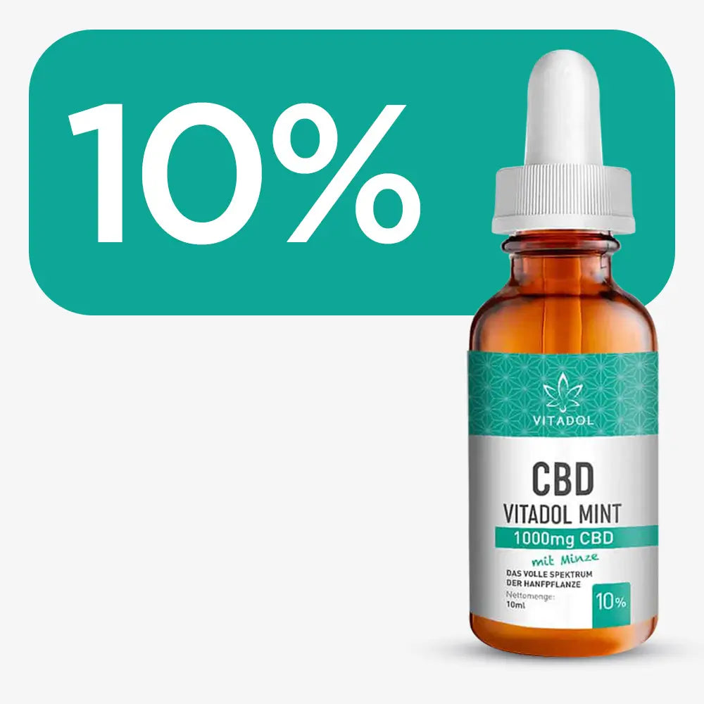 Produktansicht Vitadol Mint Bio CBD Öl 10 Prozent 10 ml