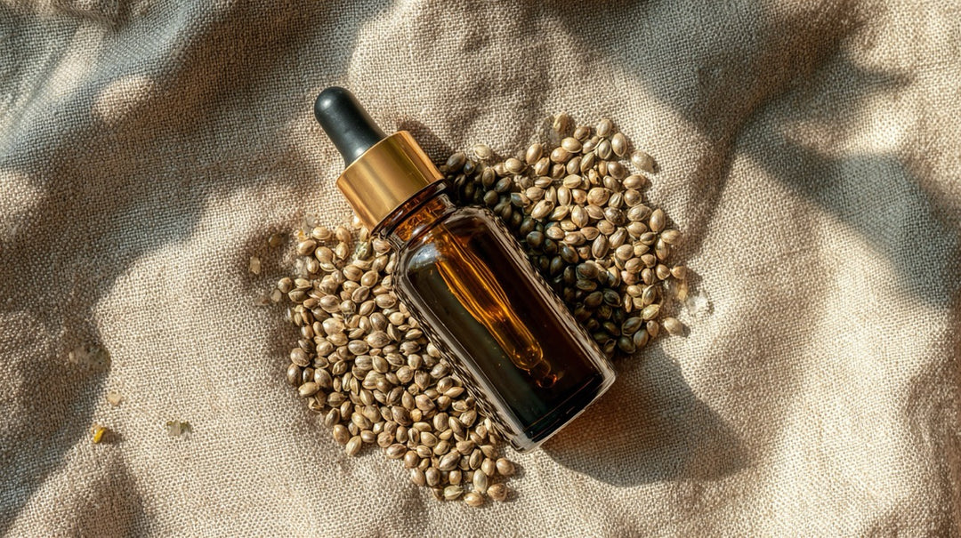 Eine Pipettenflasche zur Erklärung von CBD