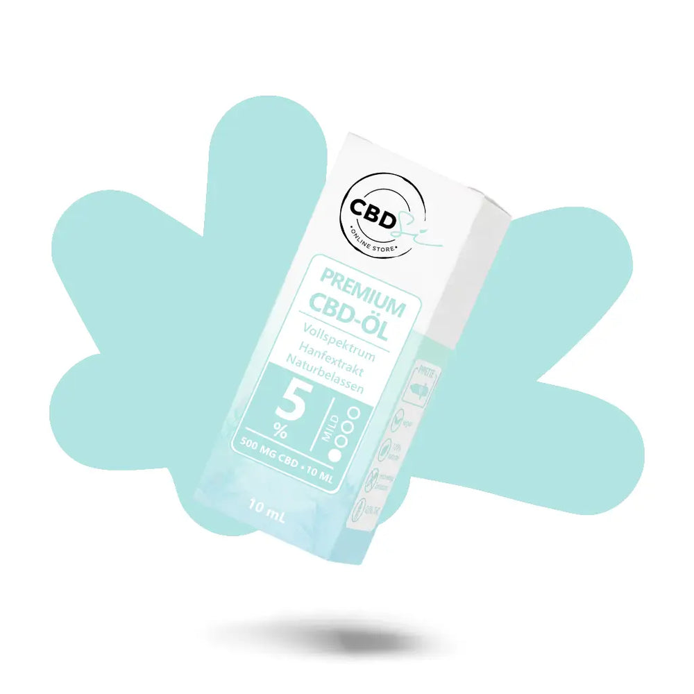 CBDSÍ CBD Öl 5 Prozent Vollspektrum Flasche mit Pipette