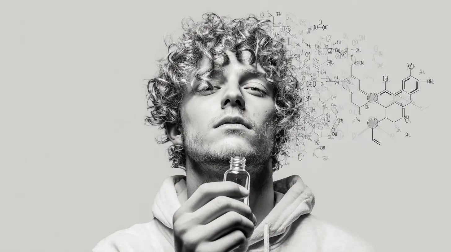 Ein Mann, der mit der Dosierung von CBD Öl abnehmen möchte