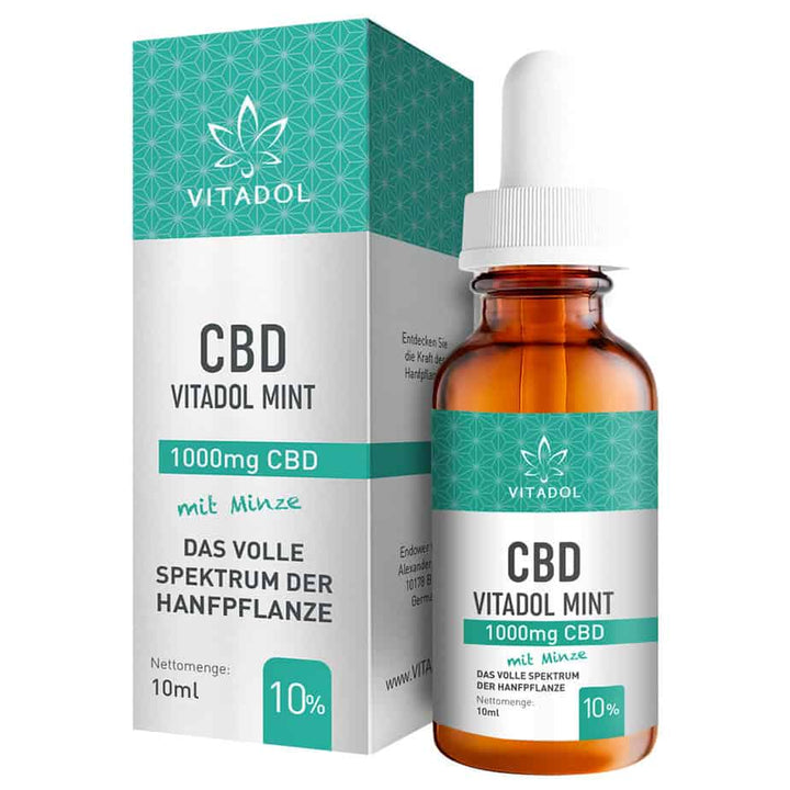 Produktansicht Vitadol Mint Bio CBD Öl 10 Prozent 10 ml
