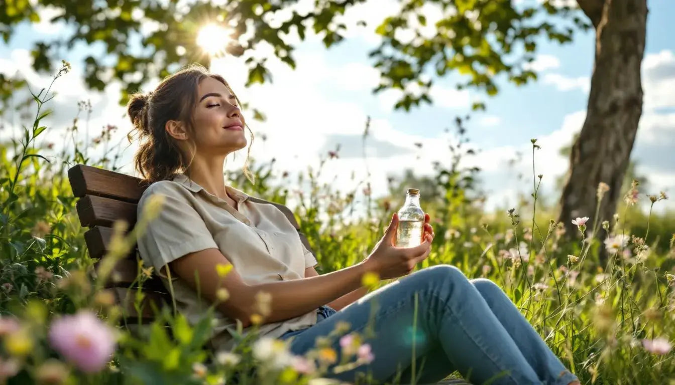 Eine Frau nach der Nutzung von CBD Öl gegen Angst